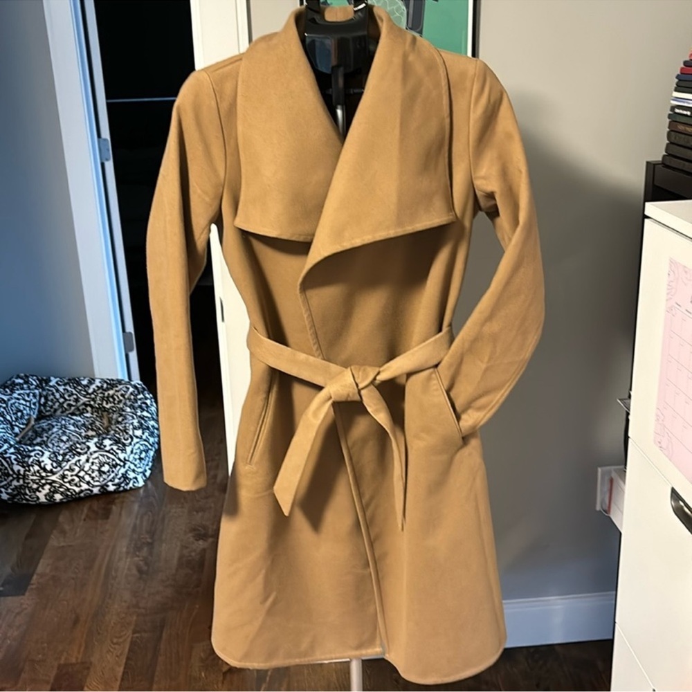 Camel wrap coat